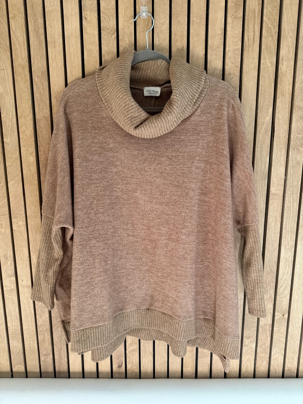 1.4.3. Story by Line Up Relaxed Cowl Neck Sweater - Tan/Brown